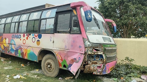 Two killed in private bus collision