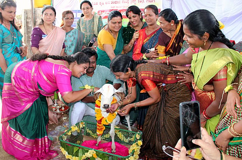 ಗದಗ ನಗರದ ಗಂಗಿಮಡಿಯಲ್ಲಿ ಮೂರು ಕರುಗಳಿಗೆ ನಾಮಕರಣ ಮಾಡಲಾಯಿತು. ರಜನಿ ಪಂಥರ, ನಾಗವೇಣಿ ಕಟ್ಟಿಮನಿ, ಅಶ್ವಿನಿ ಜಗತಾಪ, ವೀಣಾ ಕಾವೇರಿ, ರಂಜನಾ ಕೋಟಿ ಇತರರು ಇದ್ದರು.