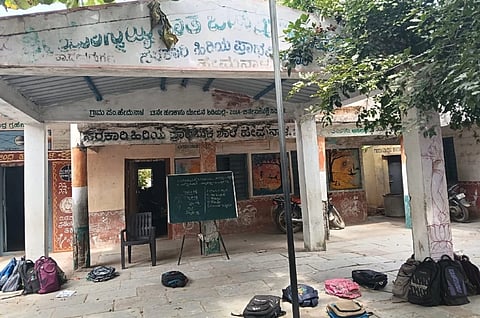 ದೇವದುರ್ಗ ತಾಲೂಕಿನ ಹೇಮನಾಳ ಗ್ರಾಮದ ಅಳಿವಿನಮಚಿನಲ್ಲಿರುವ ಸರ್ಕಾರಿ ಶಾಲೆ ಹೊರನೋಟ.