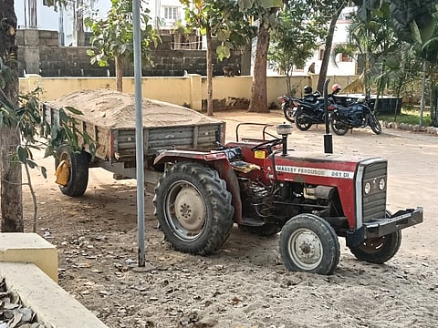 Tractor seized for illegal sand transportation
