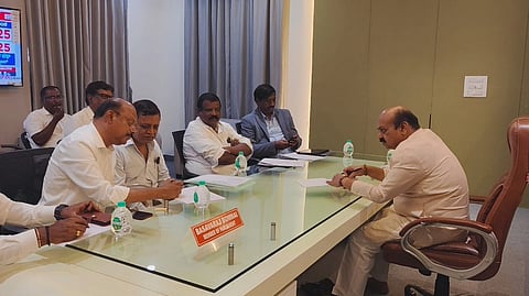 Haveri, MP Bommai, NH Officers, Meeting, Sirsi, Haveri rorad,