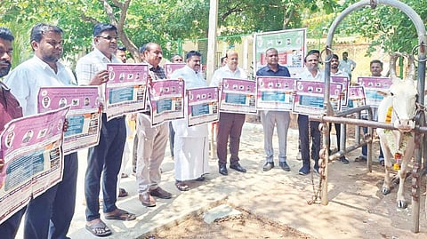 ಕುಷ್ಟಗಿಯ ಪಶು ಆಸ್ಪತ್ರೆ ಆವರಣದಲ್ಲಿ 9ನೇ ಸುತ್ತಿನ ಕಾಲುಬಾಯಿ ರೋಗ ಲಸಿಕಾ ಅಭಿಯಾನಕ್ಕೆ ಜಿಲ್ಲಾಧಿಕಾರಿ ಡಾ.ಸುರೇಶ್ ಬಿ.ಇಟ್ನಾಳ್ ಚಾಲನೆ ನೀಡಿದರು. ವಿಪ ಮುಖ್ಯ ಸಚೇತಕ ದೊಡ್ಡನಗೌಡ ಪಾಟೀಲ್, ಪಶುಪಾಲನೆ ಇಲಾಖೆ ಸಹಾಯಕ ನಿರ್ದೇಶಕ ಡಾ.ಆನಂದ ದೇವರನಾವದಗಿ, ತಾಪಂ ಇಒ ಪಂಪಾಪತಿ ಹಿರೇಮಠ ಇತರರಿದ್ದರು.