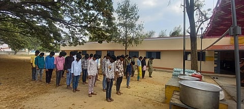Food distribution in memory of BEO Umadevi