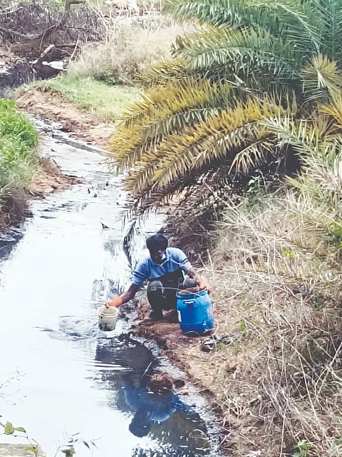Industrial waste is seeping into the groundwater.