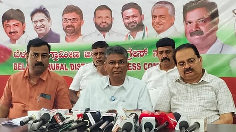 ನಗರದ ಕಾಂಗ್ರೆಸ್ ಭವನದಲ್ಲಿ ಶುಕ್ರವಾರ ಸುದ್ದಿಗೋಷ್ಠಿಯಲ್ಲಿ ಸಚಿವ ಸತೀಶ ಜಾರಕಿಹೊಳಿಮಾತನಾಡಿ