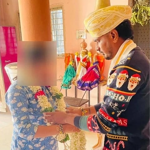 ಚಿಕ್ಕಬಳ್ಳಾಪುರದ ಯುವತಿಯೊಂದಿಗೆ ಮದುವೆಯಾಗುತ್ತಿರುವ ಆರೋಪಿ ಸಂದೀಪ್.