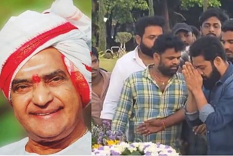 ತಾತನ ಸಮಾಧಿಗೆ ಭೇಟಿ ನೀಡಿದ ಮೊಮ್ಮಗ ಜೂನಿಯರ್​ ಎನ್​ಟಿಆರ್​