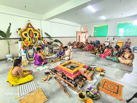 Haveri, Devihosur, RVK, School, Building, Pooje,