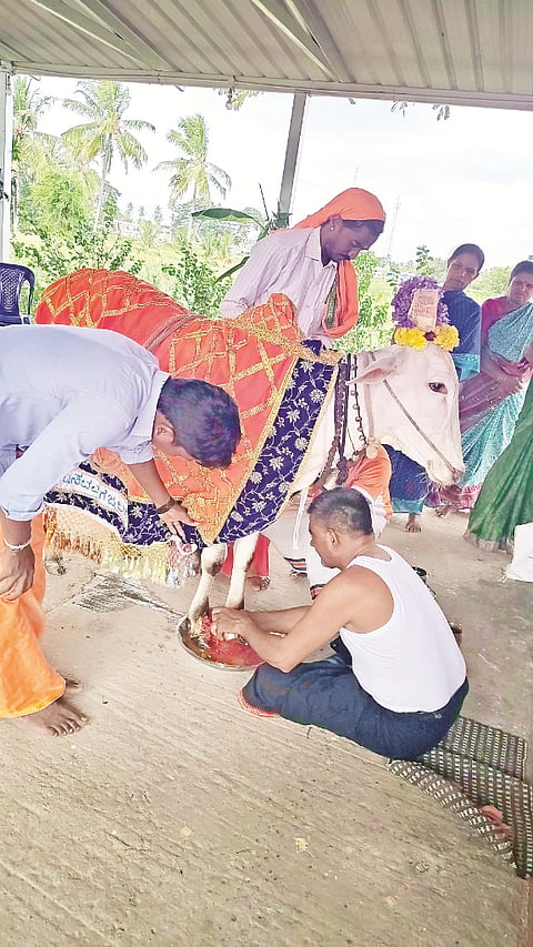 ಮದ್ದೂರು ತಾಲೂಕಿನ ಗೆಜ್ಜಲಗೆರೆ ಗ್ರಾಮದಲ್ಲಿರುವ ಶ್ರೀ ಹೂ ಶನೈಶ್ಚರ ಸ್ವಾಮಿ ದೇವಸ್ಥಾನದಲ್ಲಿ  ವಿಶೇಷ ಪೂಜಾ ಕೈಂಕರ್ಯ ನೆರವೇರಿತು.