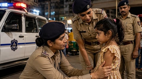 Police approached to trace the girl's biological parents.