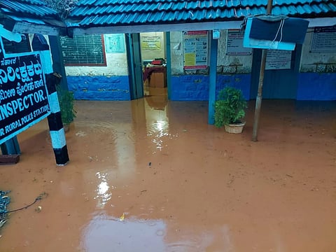Haveri, Ranebennure, Rain, Effect, Rural Police Station, 