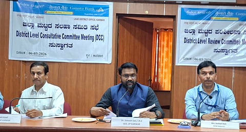 ಲೀಡ್‌ ಬ್ಯಾಂಕ್‌ ಸಭೆಯಲ್ಲಿ ಜಿಪಂ ಸಿಇಒ ಡಾ.ದಿಲೀಶ್‌ ಶಶಿ ಮಾತನಾಡಿದರು. 