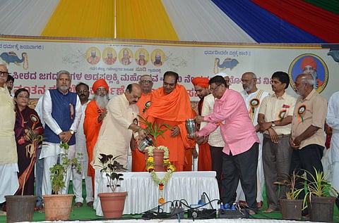 ಧರ್ಮ ಸಮಾರಂಭದಲ್ಲಿ  ಸಂಸದ ಬಸವರಾಜ ಬೊಮ್ಮಾಯಿ