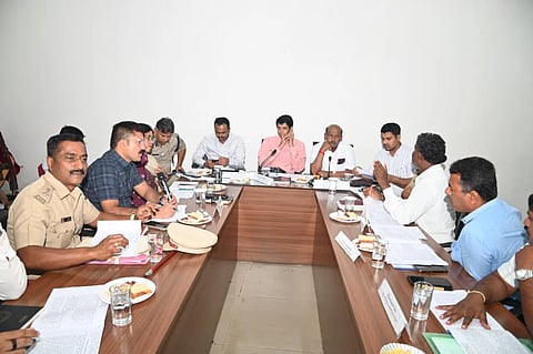 ಸಮಾಜ ಕಲ್ಯಾಣ ಇಲಾಖೆಯ ಬಾಬು ಜಗಜೀವನ ರಾಮ್ ಭವನದಲ್ಲಿ ಗುರುವಾರ ಸಭೆ ನಡೆಯಿತು.
