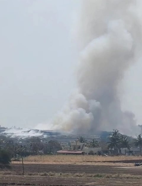 Fire at Garbage yard