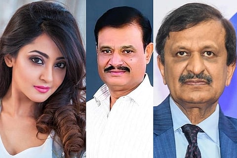ನಟಿ ಐಂದ್ರಿತಾ ರೈ, ಶಾಸಕ ಮುನಿರತ್ನ ಹಾಗೂ ಸಂಸದ ಡಾ. ಸಿ.ಎನ್​. ಮಂಜುನಾಥ್​