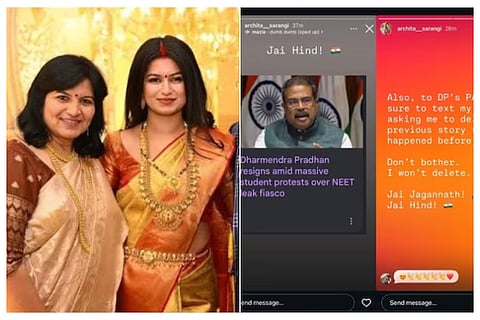 Archita Sarangi Instagram Post on Dharmendra Pradhan Resignation