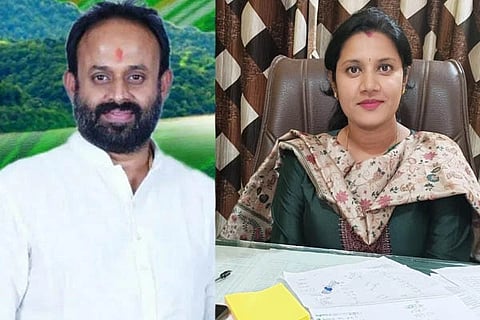 ಕಾಂಗ್ರೆಸ್ ಮುಖಂಡ ರಾಜೀವ್ ಗೌಡ ಮತ್ತು ಶಿಡ್ಲಘಟ್ಟ ಪೌರಾಯುಕ್ತೆ ಅಮೃತಾ ಗೌಡ