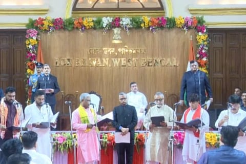 ಬಂಗಾಳದಲ್ಲಿ ಸಿಎಂ ಸುವೇಂದು ಸಂಪುಟ ವಿಸ್ತರಣೆ: 35 ಹೊಸ ಸಚಿವರ ಪ್ರಮಾಣ ವಚನ! 