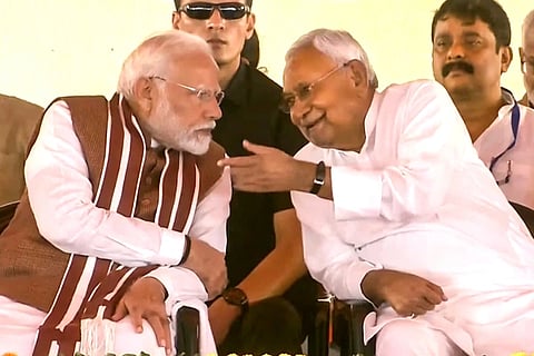 ಪ್ರಧಾನಿ ನರೇಂದ್ರ ಮೋದಿ ಮತ್ತು ಜೆಡಿಯು ನಾಯಕ ನಿತೀಶ್​ ಕುಮಾರ್​