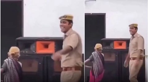 ಅಜ್ಜಿ ಕುಣಿಯೋದನ್ನು ನೋಡಿ ಸುಮ್ಮನಿರಲಿಲ್ಲ ಪೊಲೀಸ್; ಮಹಿಳೆ ಜತೆಗೆ ಸ್ಟೆಪ್ ಹಾಕಿದ ಖಾಕಿ! Bijnor Police