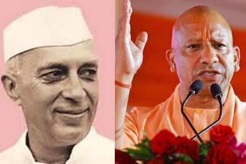 ಮಾಜಿ ಪ್ರಧಾನಿ ಜವಾಹರಲಾಲ್ ನೆಹರು ಮತ್ತು  ಉತ್ತರ ಪ್ರದೇಶದ ಮುಖ್ಯಮಂತ್ರಿ ಯೋಗಿ ಆದಿತ್ಯನಾಥ್
