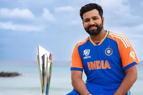Rohit Sharma | 2024 ರ ಟಿ20 ವಿಶ್ವಕಪ್ ಟ್ರೋಫಿಯೊಂದಿಗೆ ರೋಹಿತ್ ಶರ್ಮಾ