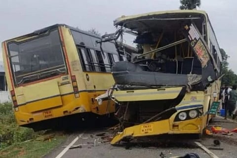 buses collide | ತಮಿಳುನಾಡಿನಲ್ಲಿ 2 ಬಸ್‌ಗಳು ಡಿಕ್ಕಿ