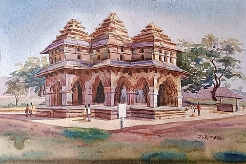 ಚಿತ್ರಕಲಾ ಪ್ರದರ್ಶನಕ್ಕೆ ಆಯ್ಕೆಯಾಗಿರುವ ಕಲಾಕೃತಿ