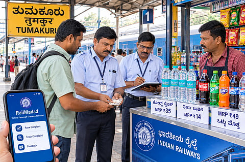 ತುಮಕೂರು ರೈಲು ನಿಲ್ದಾಣದಲ್ಲಿ ಅಧಿಕ ಹಣ ವಸೂಲಿ ಮಾಡಿದ ಅಂಗಡಿ ಮಾಲೀಕನಿಗೆ ದಂಡ