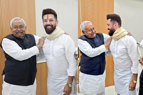 Bihar Election | ಕೇಂದ್ರ ಸಚಿವ ಚಿರಾಗ್ ಪಾಸ್ವಾನ್ ಸಿಎಂ ನಿತೀಶ್ ಕುಮಾರ್​​ರನ್ನು ಭೇಟಿಯಾದರು