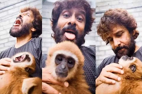 ಕೋತಿಯೊಂದಿಗಿರುವ ವಿಡಿಯೋ ಶೇರ್​ ಮಾಡಿಕೊಂಡು ಸಂಕಷ್ಟಕ್ಕೆ ಸಿಲುಕಿದ ಚಿಯಾನ್ ವಿಕ್ರಮ್​! ಏನಿದು ವಿವಾದ? Chiyaan Vikram 