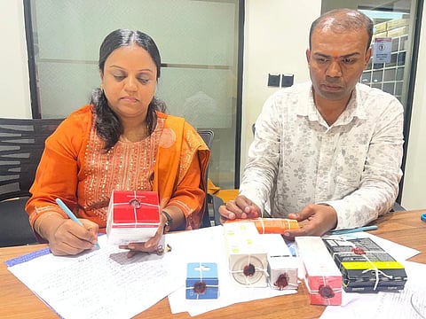 cosmetics samples drawn by Drugs inspector 