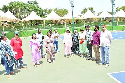 ತುಮಕೂರು ಒಪನ್​ ಟೆನ್ನಿಸ್ ಪಂದ್ಯಾವಳಿಗೆ ಸಿದ್ಧತೆ