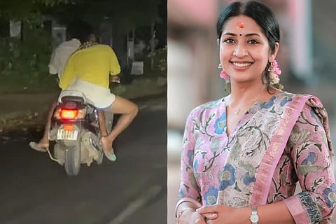 ಕುಡಿದು ವಾಹನ ಚಲಾಯಿಸುತ್ತಿರುವ ದೃಶ್ಯ ಮತ್ತು ನಟಿ ನವ್ಯಾ ನಾಯರ್​