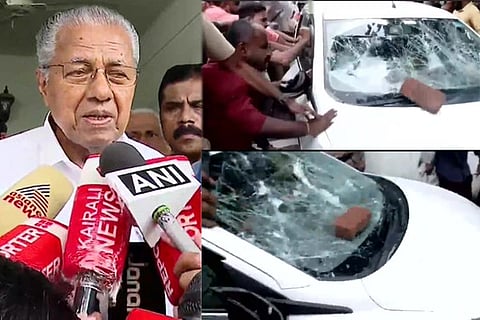 ಕೇರಳ ಮಾಜಿ ಸಿಎಂ ಮನೆ ಮುಂದೆ ಭಾರಿ ಹೈಡ್ರಾಮಾ: ಇಡಿ ಅಧಿಕಾರಿಗಳ ಕಾರಿನ ಮೇಲೆ ಸಿಪಿಐ(ಎಂ) ಕಾರ್ಯಕರ್ತರಿಂದ ದಾಳಿ! ED Raid
