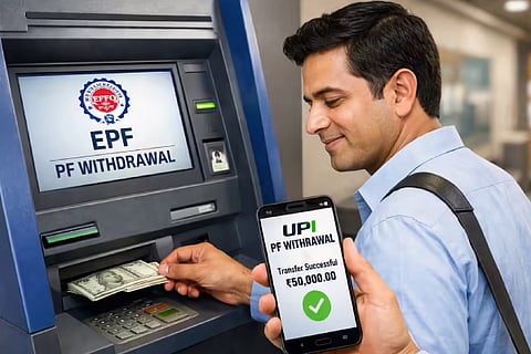 Withdraw PF money via ATM UPI   