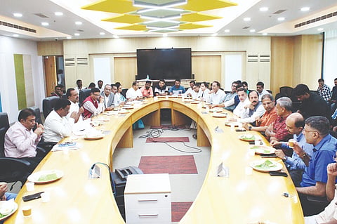 Health Minister U.T. Khader held a meeting with office bearers of the Karnataka State Hotel Association and representatives of leading hotels in Bangalore at the city’s Arogya Soudha on Friday.
