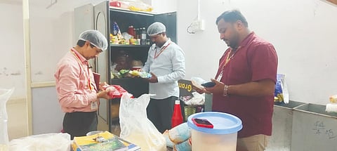 Food Safety Department officials inspect Arogya Soudha canteen