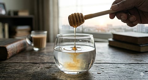 ಬಿಸಿನೀರು + ಜೇನುತುಪ್ಪ