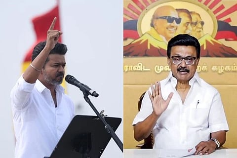 ಟಿವಿಕೆ ನಾಯಕ ವಿಜಯ್​ ಮತ್ತು ತಮಿಳುನಾಡು ಸಿಎಂ ಎಂ.ಕೆ ಸ್ಟಾಲಿನ್​
