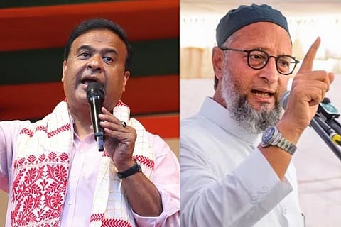 ಅಸ್ಸಾಂ ಮುಖ್ಯಮಂತ್ರಿ ಹಿಮಂತ ಬಿಸ್ವಾ ಶರ್ಮಾ ಮತ್ತು AIMIM ಅಧ್ಯಕ್ಷ ಅಸಾದುದ್ದೀನ್ ಓವೈಸಿ