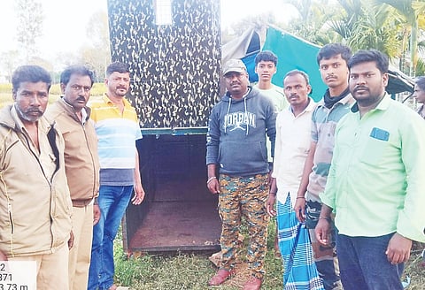 ಹಂದಿಗುಡ್ಡ ಕಾವಲು ಗ್ರಾಮಸ್ಥರಿಗೆ ಟಿಬೆಟಿಯನ್ ಓಲ್ಡ್ ಮತ್ತು ನ್ಯೂ ಸೆಟ್ಲ್‌ಮೆಂಟ್ ಸಂಸ್ಥೆ ವತಿಯಿಂದ ಜರ್ಕಿನ್ ಮತ್ತು ಸ್ವೆಟರ್ ಗಳನ್ನು ಪೆಮಾ ವಿತರಿಸಿದರು. ರಾಜೇಗೌಡ, ತೆಂಜಿನ್ ಡೊಲ್ಮಾ, ತೆಂಜಿನ್ ನುಟು ಇದ್ದರು.