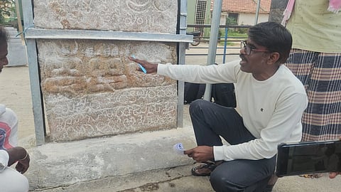 ಸೋರೆಕುಂಟೆಯಲ್ಲಿ‌ ಪತ್ತೆಯಾಗಿರುವ ಅಪ್ರಕಟಿತ ವೀರಗಲ್ಲು