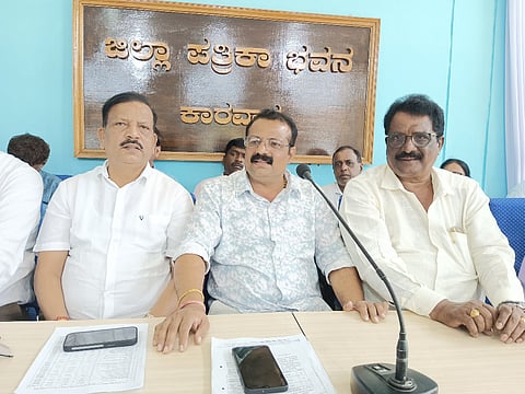 ಕಾಂಗ್ರೆಸ್ ಮುಖಂಡರು ಸುದ್ದಿಗೋಷ್ಠಿ ನಡೆಸಿದರು