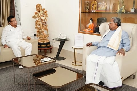 ಬೆಂಗಳೂರಿನಲ್ಲಿ ಸಿಎಂ ಸಿದ್ದರಾಮಯ್ಯ ಭೇಟಿ ಮಾಡಿದ ಕೆ.ಎನ್.ರಾಜಣ್ಣ