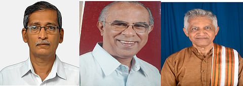 ಉಡುಪಿ ಯಕ್ಷಗಾನ ಕಲಾರಂಗ ಪ್ರಶಸ್ತಿಗೆ ಆಯ್ಕೆಯಾದ ಹಿರಿಯ ಕಲಾವಿದರಾದ ಡಾ. ಜಿ.ಕೆ. ಹೆಗಡೆ ಹೊನ್ನಾವರ, ಕೋಟೆ ರಾಮ ಭಟ್​ ಕಾರ್ಕಳ ಮತ್ತು ವೆಂಕಟರಾಮ ಭಟ್ಟ ಸುಳ್ಯ.
