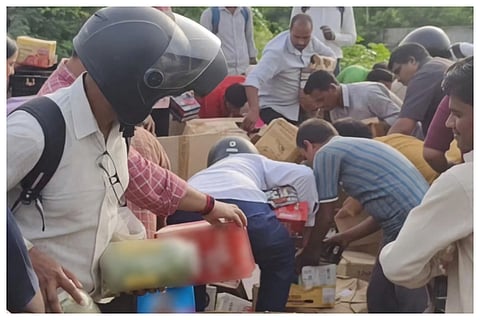 Kanpur viral video: A chocolate factory throws away expired chocolates, and people rush to take them home 