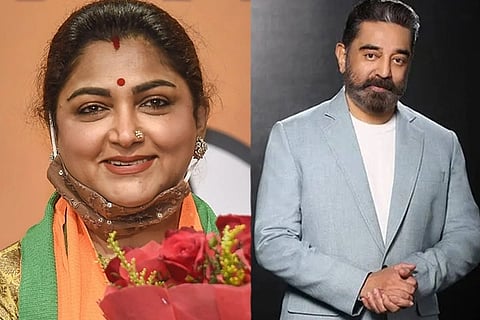 ಹಿರಿಯ ನಟಿ ಖುಷ್ಬೂ ಹಾಗೂ ಹಿರಿಯ ನಟ ಕಮಲ್ ಹಾಸನ್ 