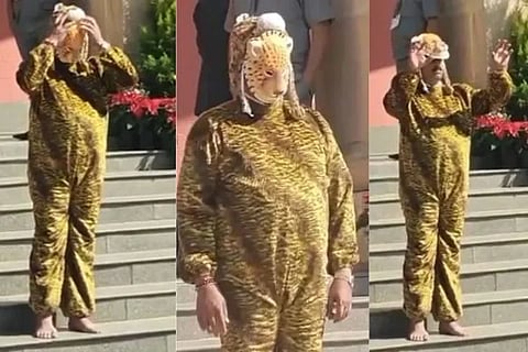 Leopard Costume | ಚಿರತೆ ವೇಷ ಧರಿಸಿ ವಿಧಾನಸಭೆಗೆ ಆಗಮಿಸಿದ  ಜುನ್ನಾರ್‌ನ ಪಕ್ಷೇತರ ಶಾಸಕ ಶರದ್ ಸೋನಾವಾನೆ